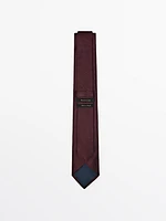 100% silk micro textured tie