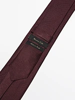 100% silk micro textured tie