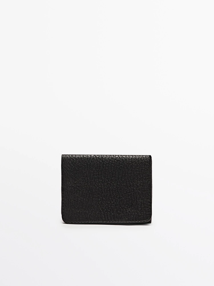 Nappa leather card holder