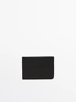 Nappa leather card holder