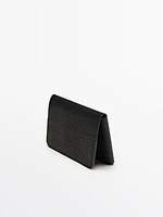 Nappa leather card holder