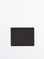 Portefeuille format paysage en cuir nappa
