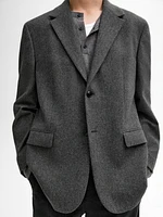 Wool blend blazer