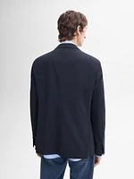 Brushed cotton micro-twill blazer