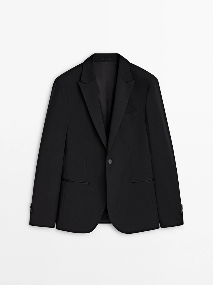 Black tuxedo suit blazer