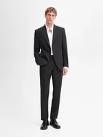 100% wool grey suit blazer