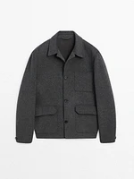 100% wool jacket with pocket details