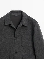 100% wool jacket with pocket details