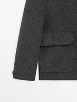 100% wool jacket with pocket details