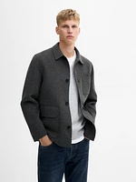 100% wool jacket with pocket details