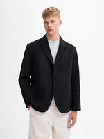 100% wool blazer with pocket details