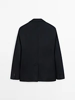 Blazer fluide 100 % laine