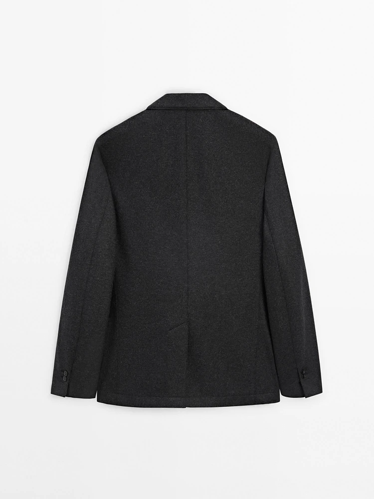 100% wool flowing blazer