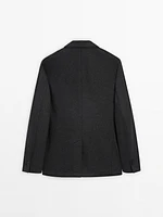 100% wool flowing blazer