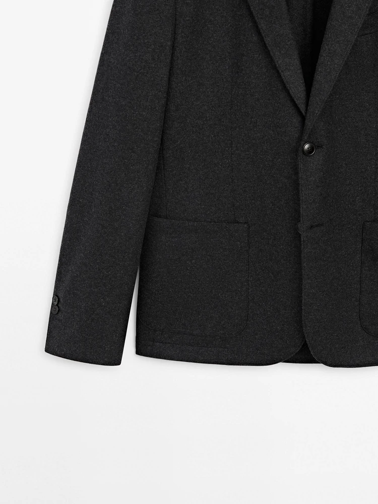 100% wool flowing blazer