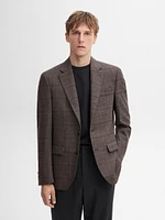 Wool blend flannel blazer