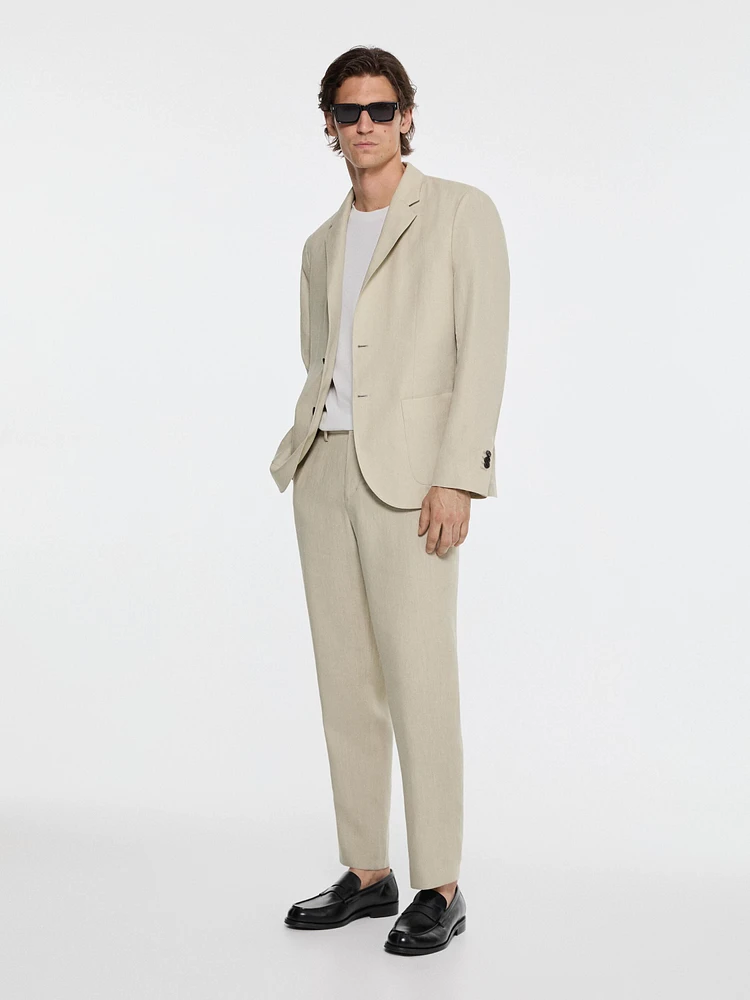 100% linen suit blazer