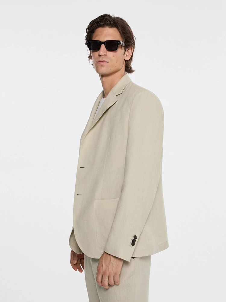 100% linen suit blazer