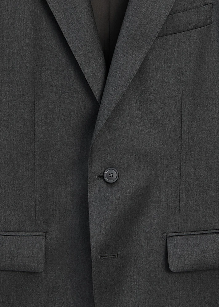 Plain 100% wool suit blazer