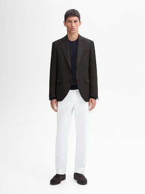 100% wool textured blazer