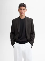 100% wool textured blazer