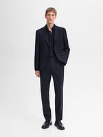 False plain wool suit blazer