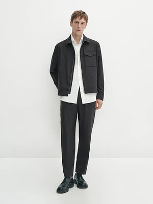 100% wool co-ord bomber jacket