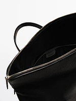 Soft grainy leather briefcase