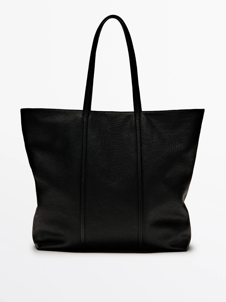 Nappa leather tote bag