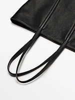 Nappa leather tote bag