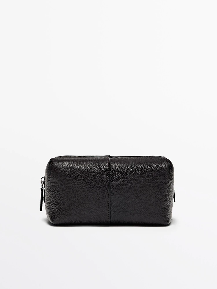 Trousse en cuir nappa