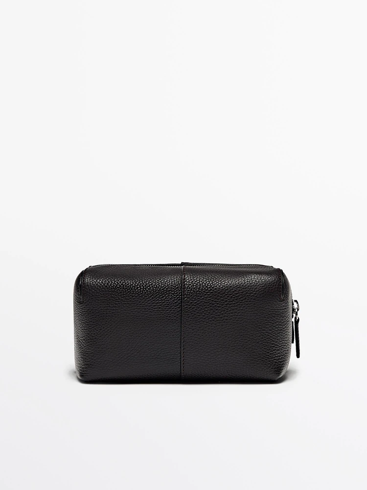 Trousse en cuir nappa