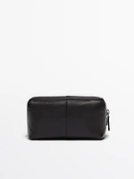 Nappa leather toiletry bag