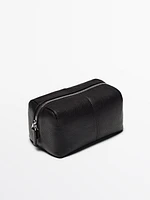 Nappa leather toiletry bag