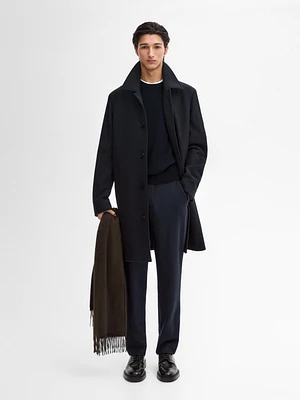 100% wool long coat