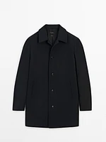 100% wool long coat