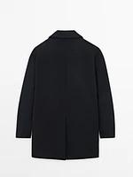 100% wool long coat