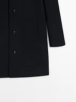 100% wool long coat