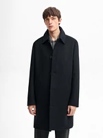 100% wool flowing coat