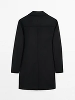 100% wool flowing coat