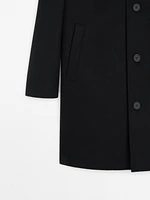 100% wool flowing coat