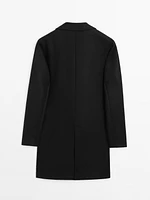 Long wool blend coat