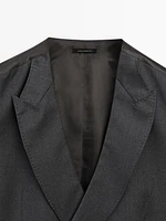 Plain 100% wool suit waistcoat