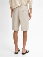 100% linen Bermuda shorts