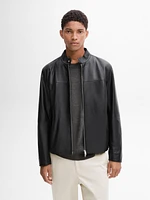 Nappa leather jacket with pocket details