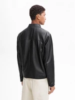 Nappa leather jacket with pocket details