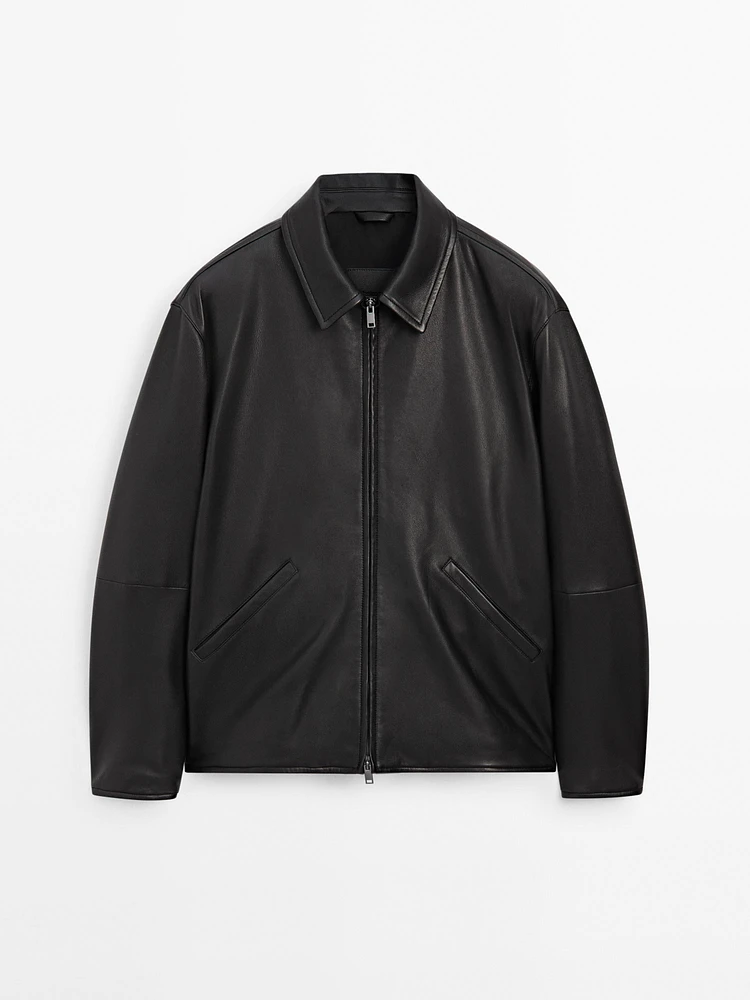 Blouson en cuir nappa