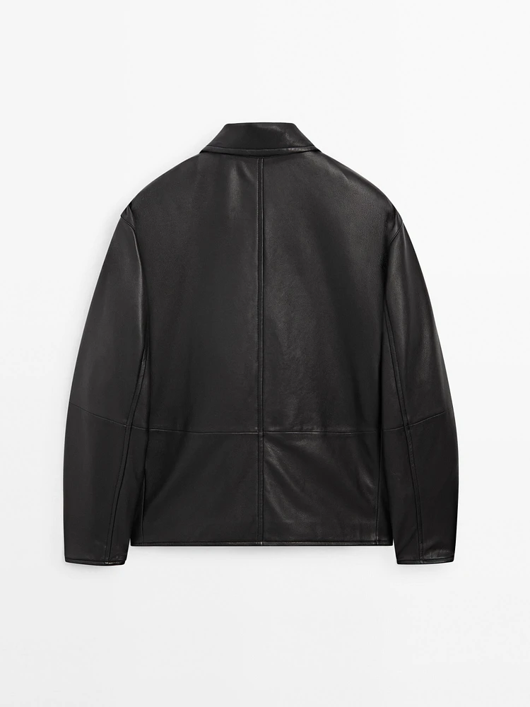 Blouson en cuir nappa