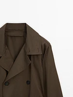 100% cotton double-breasted trench coat - Limited Edition