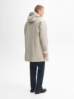 Long cotton quilted parka